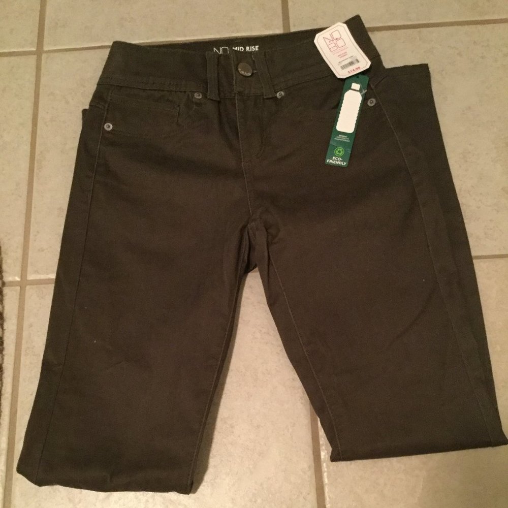 Mid-sized Rise Skinny Jeans Size 1 Olive Super Soft New